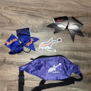 rockstar cheer fanny pack w/ sticker and bows